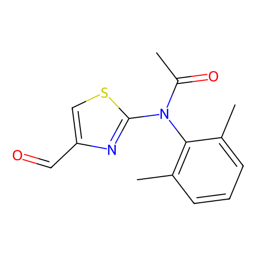 N-(2,6-dimethylphenyl)-N-(4-formyl-1,3-thiazol-2-yl)acetamide structure