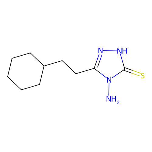 4-amino-5-(2-cyclohexylethyl)-4H-1,2,4-triazole-3-thiol structure