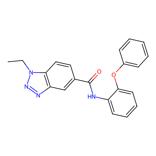 1-Ethyl-N-(2-phenoxyphenyl)-1H-benzo[d][1,2,3]triazole-5-carboxamide structure