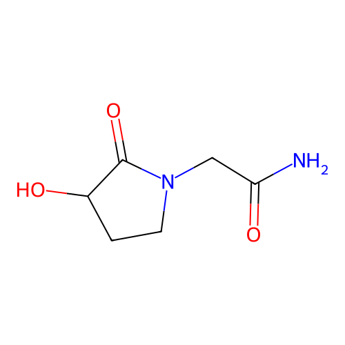 1-Pyrrolidineacetamide, 3-hydroxy-2-oxo-, (+-)- structure