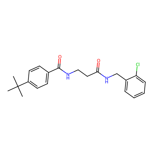 3-[(4-tert-butylphenyl)formamido]-N-[(2-chlorophenyl)methyl]propanamide structure