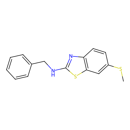 N-benzyl-6-(methylthio)-1,3-benzothiazol-2-amine structure