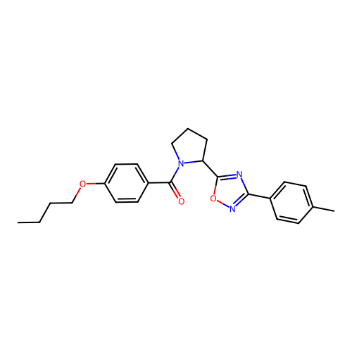 5-[1-(4-Butoxybenzoyl)pyrrolidin-2-yl]-3-(4-methylphenyl)-1,2,4-oxadiazole structure
