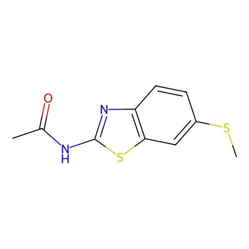 N-(6-(methylthio)benzo[d]thiazol-2-yl)acetamide structure
