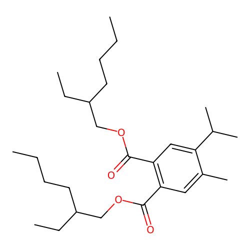 Bis(2-ethylhexyl) 4-(isopropyl)-5-methylphthalate structure