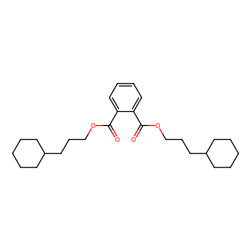 Bis(3-cyclohexylpropyl) phthalate structure