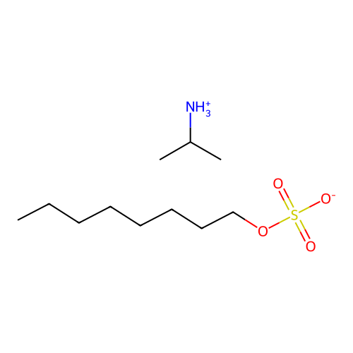 Isopropylammonium octyl sulphate structure
