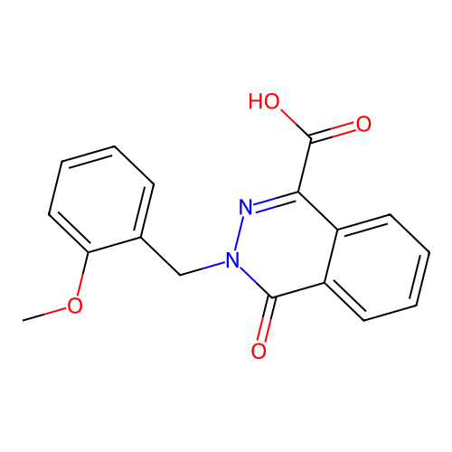 3-[(2-Methoxyphenyl)methyl]-4-oxophthalazine-1-carboxylic acid structure