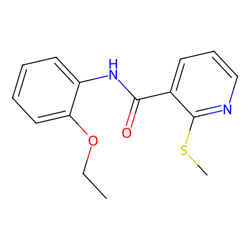 N-(2-ethoxyphenyl)-2-(methylsulfanyl)pyridine-3-carboxamide structure