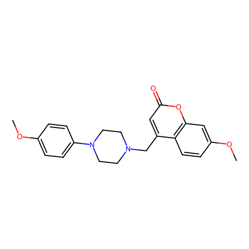 7-methoxy-4-{[4-(4-methoxyphenyl)piperazin-1-yl]methyl}-2H-chromen-2-one structure
