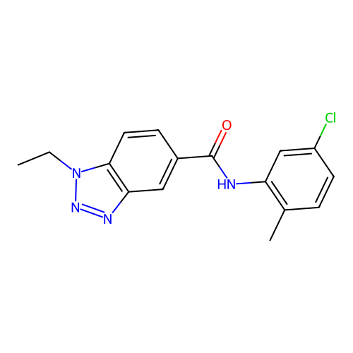 N-(5-chloro-2-methylphenyl)-1-ethylbenzotriazole-5-carboxamide structure