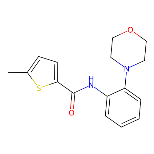 5-Methyl-N-(2-morpholinophenyl)thiophene-2-carboxamide structure