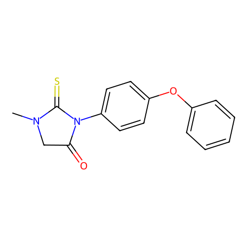 1-Methyl-3-(4-phenoxyphenyl)-2-thioxoimidazolidin-4-one structure