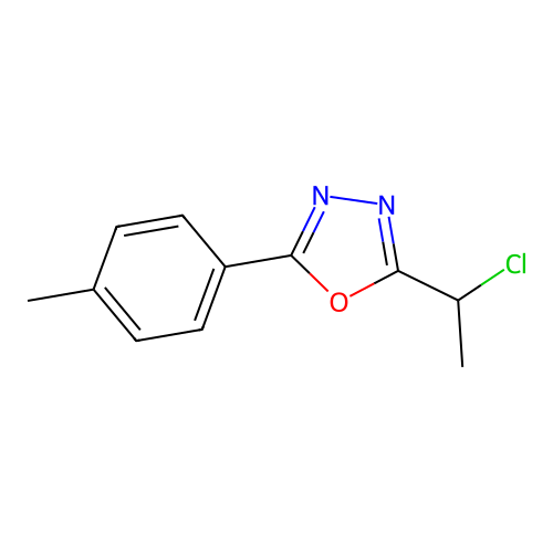 2-(1-Chloroethyl)-5-(4-methylphenyl)-1,3,4-oxadiazole structure