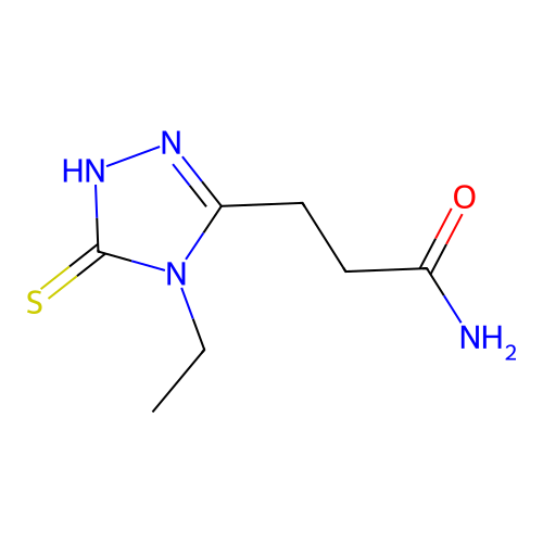 3-(4-ethyl-5-sulfanyl-4H-1,2,4-triazol-3-yl)propanamide structure
