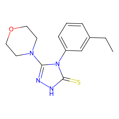 4-(3-ethylphenyl)-5-(morpholin-4-yl)-4H-1,2,4-triazole-3-thiol structure