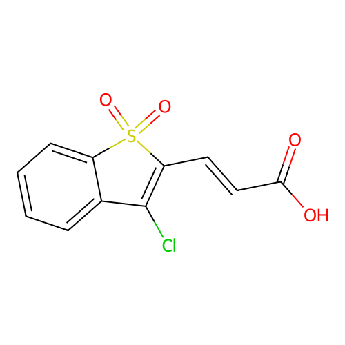 3-(3-Chloro-1,1-dioxo-1-benzothiophen-2-yl)prop-2-enoic acid structure
