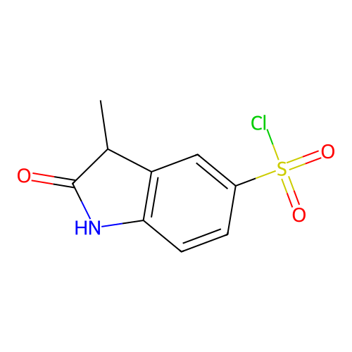 2,3-Dihydro-3-methyl-2-oxo-1H-indole-5-sulfonyl chloride structure