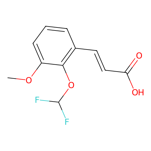 3-[2-(Difluoromethoxy)-3-methoxyphenyl]prop-2-enoic acid structure