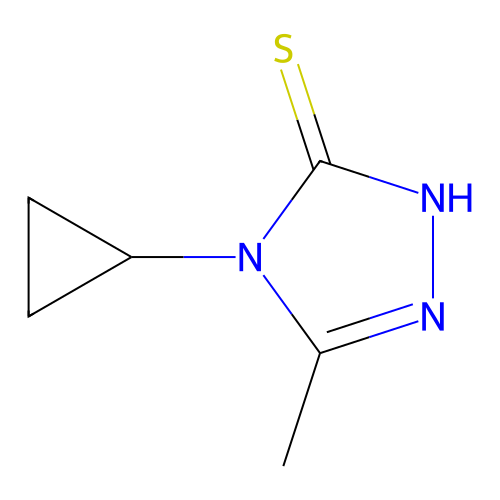 4-cyclopropyl-5-methyl-4H-1,2,4-triazole-3-thiol structure