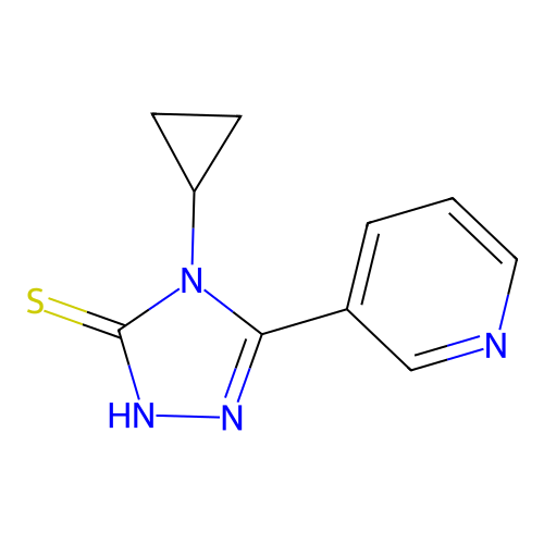 4-cyclopropyl-5-(pyridin-3-yl)-4H-1,2,4-triazole-3-thiol structure