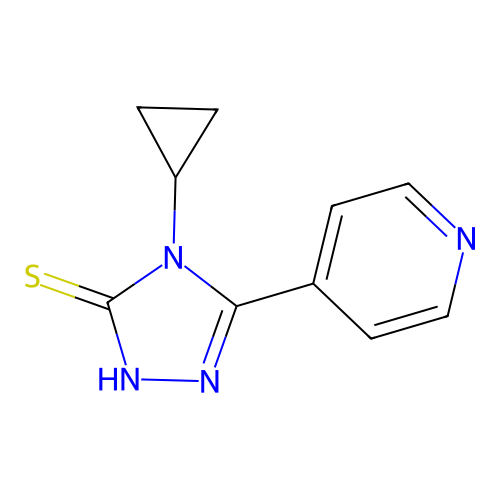 4-cyclopropyl-5-(pyridin-4-yl)-4H-1,2,4-triazole-3-thiol structure