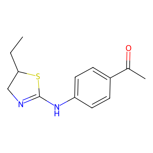 1-{4-[(5-Ethyl-4,5-dihydro-1,3-thiazol-2-yl)amino]phenyl}ethan-1-one structure