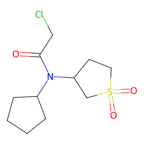 2-Chloro-N-cyclopentyl-N-(tetrahydro-1,1-dioxido-3-thienyl)acetamide structure