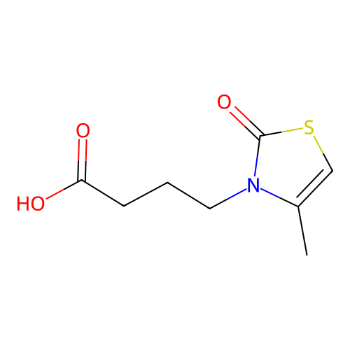 4-Methyl-2-oxo-3(2H)-thiazolebutanoic acid structure