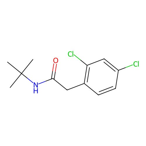 N-tert-butyl-2-(2,4-dichlorophenyl)acetamide structure