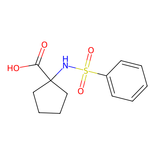 1-[(Phenylsulfonyl)amino]cyclopentanecarboxylic acid structure