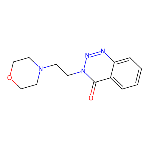 3-(2-morpholinoethyl)-1,2,3-benzotriazin-4(3H)-one structure