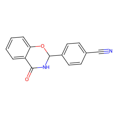 4-(4-oxo-3,4-dihydro-2H-1,3-benzoxazin-2-yl)benzonitrile structure