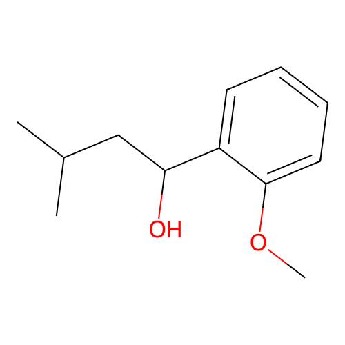 1-(2-Methoxyphenyl)-3-methylbutan-1-ol structure
