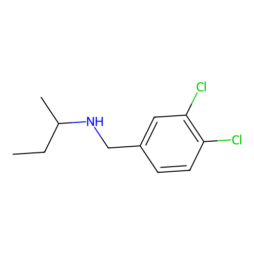 (Butan-2-yl)[(3,4-dichlorophenyl)methyl]amine structure