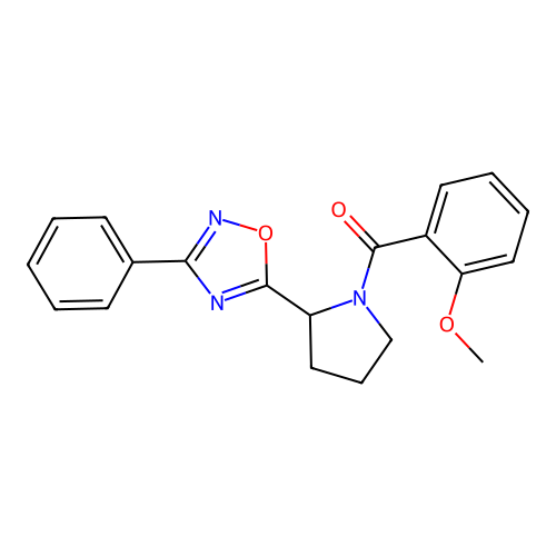 5-[1-(2-Methoxybenzoyl)pyrrolidin-2-yl]-3-phenyl-1,2,4-oxadiazole structure