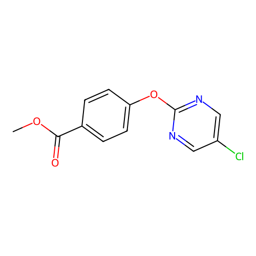 Methyl 4-[(5-chloropyrimidin-2-yl)oxy]benzoate structure