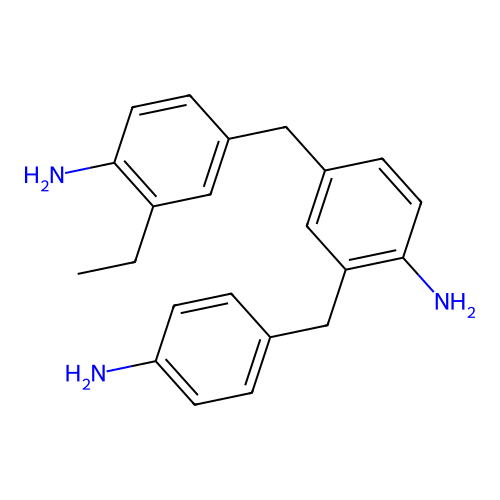 4-((4-Amino-3-ethylphenyl)methyl)-2-((4-aminophenyl)methyl)aniline structure