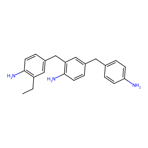 2-[(4-Amino-3-ethylphenyl)methyl]-4-[(4-aminophenyl)methyl]aniline structure