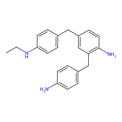2-((4-Aminophenyl)methyl)-4-((4-(ethylamino)phenyl)methyl)aniline structure