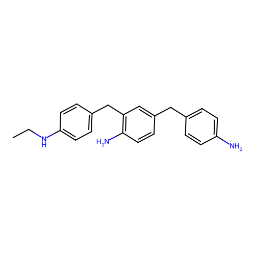 4-((4-Aminophenyl)methyl)-2-((4-(ethylamino)phenyl)methyl)aniline structure