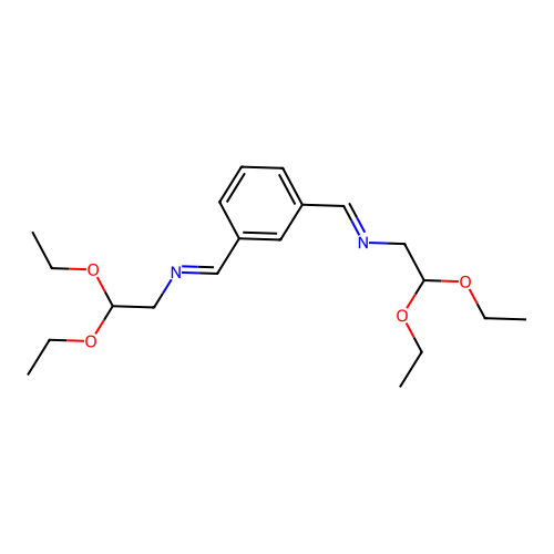 N-(2,2-diethoxyethyl)-1-[3-(2,2-diethoxyethyliminomethyl)phenyl]methanimine structure