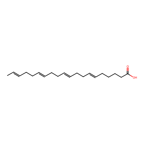 6,10,14,18-Eicosatetraenoic acid structure