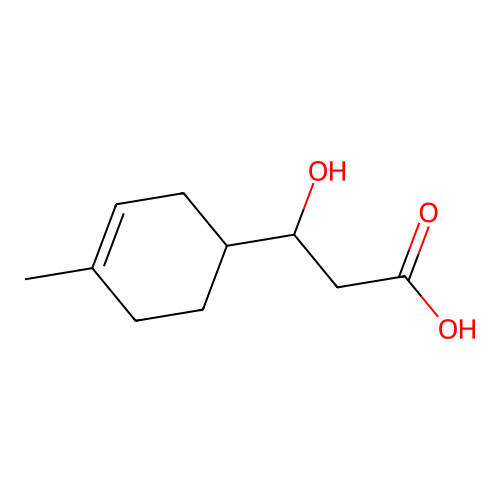 3-Hydroxy-3-(4-methylcyclohex-3-enyl)propionic acid structure