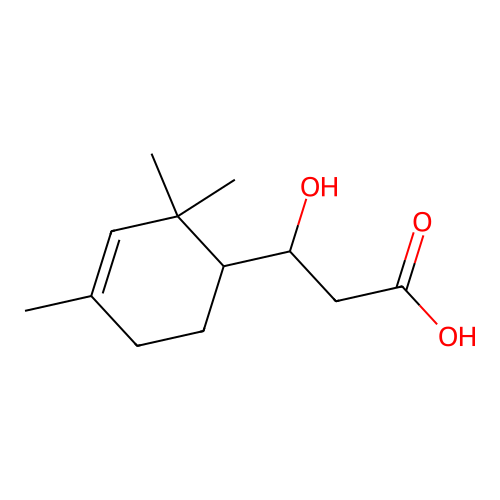3-Hydroxy-3-(2,2,4-trimethylcyclohex-3-enyl)propionic acid structure