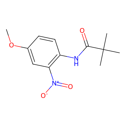 2,2-Dimethyl-4'-methoxy-2'-nitropropionanilide structure