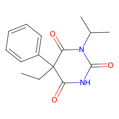 Barbituric acid, 5-ethyl-1-isopropyl-5-phenyl- structure