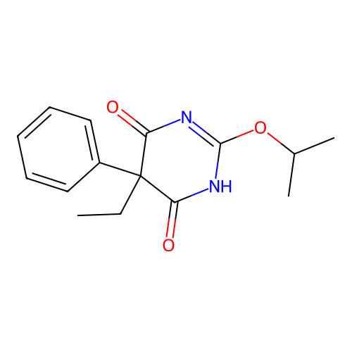 4,6(1H,5H)-Pyrimidinedione, 5-ethyl-2-isopropoxy-5-phenyl- structure