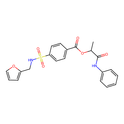 (1-Anilino-1-oxopropan-2-yl) 4-(furan-2-ylmethylsulfamoyl)benzoate structure