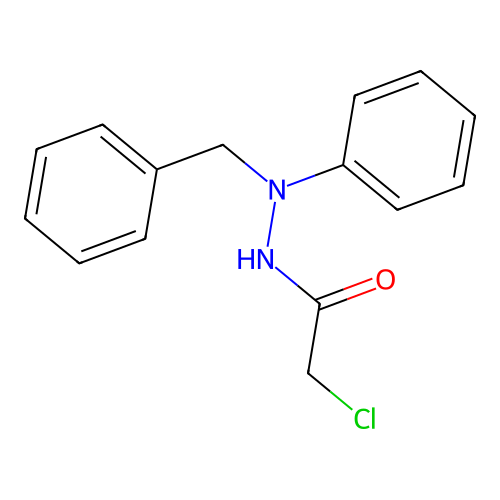 N'-benzyl-2-chloro-N'-phenylacetohydrazide structure